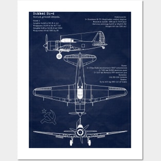 Sukhoi Su6 URSS Blueprint Posters and Art